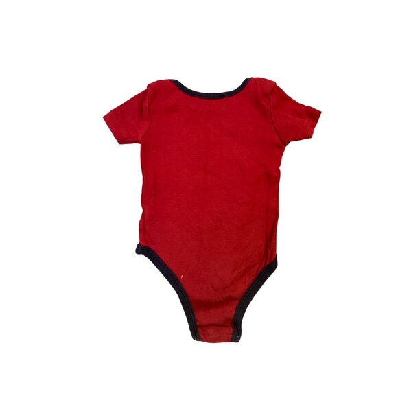 Nike Boys Infant Baby Size 3 months Red Blue short sleeve 1 piece bodysuit Logo - Picture 2 of 3
